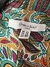 Haver + Blair 100% Polyester Paisley Teal 3/4 Sleeve Blouse Size XS - photo 7