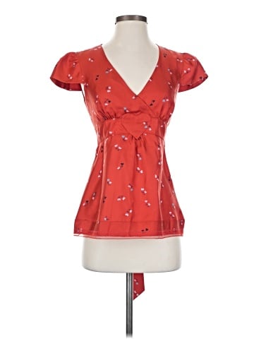 Marc by Marc Jacobs Short Sleeve Silk Top (view 1)