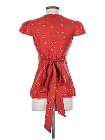 Marc by Marc Jacobs Short Sleeve Silk Top (view 2)