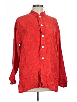 Chico's Design Long Sleeve Silk Top