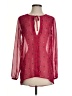 Mudd 100% Polyester Red Long Sleeve Blouse Size S - photo 1