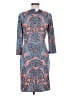 J. McLaughlin Paisley Blue Casual Dress Size M - photo 2
