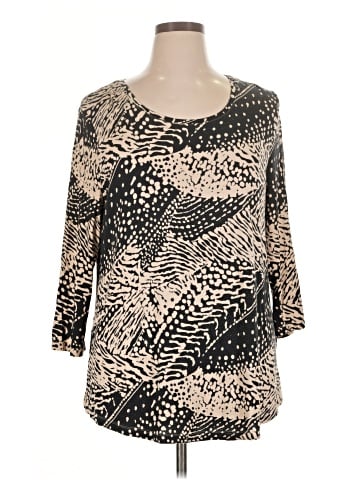 JM Collection 3/4 Sleeve Top (view 1)