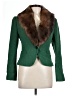 Zara Chevron-herringbone Green Blazer Size L - photo 1