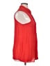 Fever Red Sleeveless Button-Down Shirt Size XL - photo 4