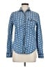 BDG Polka Dots Blue Long Sleeve Button-Down Shirt Size S - photo 1