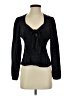 Intermix 100% Silk Black Long Sleeve Silk Top Size 0 - photo 1