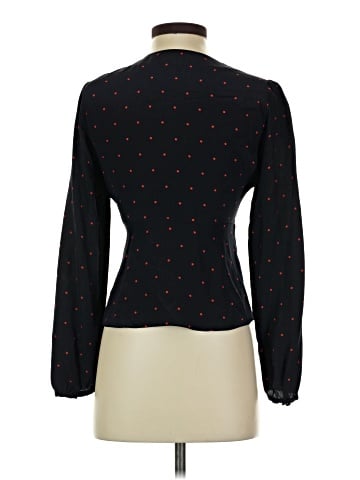 Intermix Long Sleeve Silk Top (view 2)