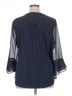 Charter Club 100% Polyester Blue 3/4 Sleeve Blouse Size XL - photo 2