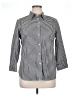 Chaps 100% Cotton Houndstooth Gray 3/4 Sleeve Button-Down Shirt Size XL - photo 1