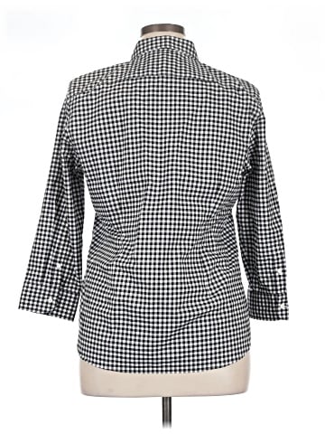 Chaps 3/4 Sleeve Button-Down Shirt (view 2)