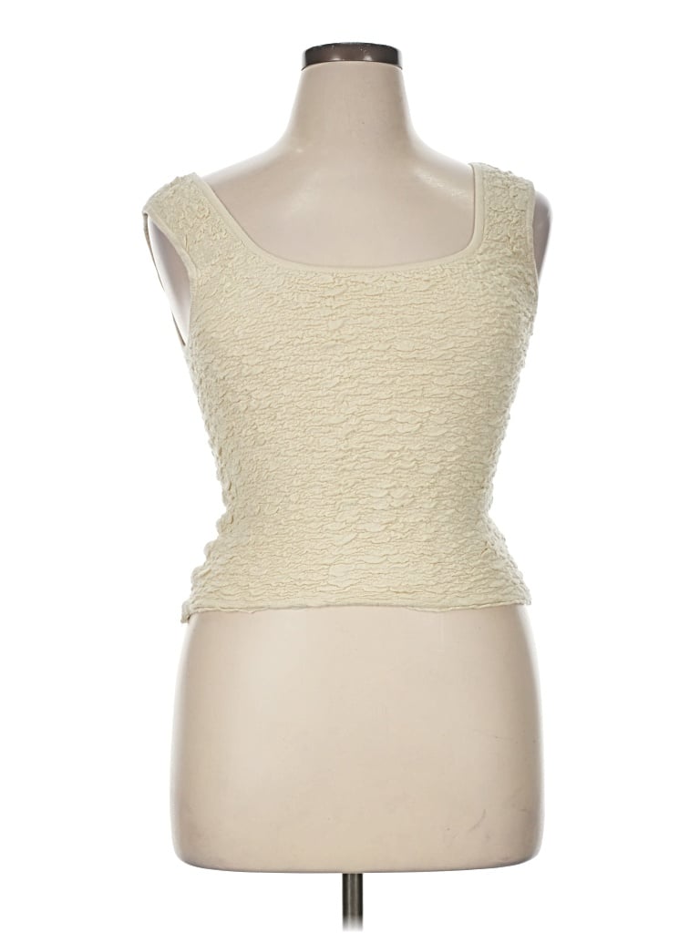 Pre-owned Natural Life Sleeveless Top Ivory Sweetheart Neckline Tops