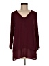 MICHAEL Michael Kors 100% Polyester Burgundy Long Sleeve Blouse Size M - photo 1