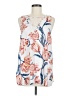 LC Lauren Conrad 100% Polyester White Sleeveless Blouse Size M - photo 1