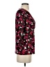 Talbots Floral Pink Burgundy 3/4 Sleeve Blouse Size S - photo 4