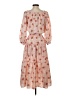 Alexis 100% Polyester Stars Tan Casual Dress Size XS - photo 2
