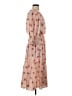 Alexis 100% Polyester Stars Tan Casual Dress Size XS - photo 4