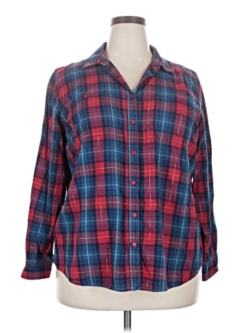 St. John's Bay Long Sleeve Button-Down Shirt (view 1)