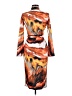 Unbranded Print Orange Casual Dress Size M - photo 2