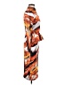 Unbranded Print Orange Casual Dress Size M - photo 4