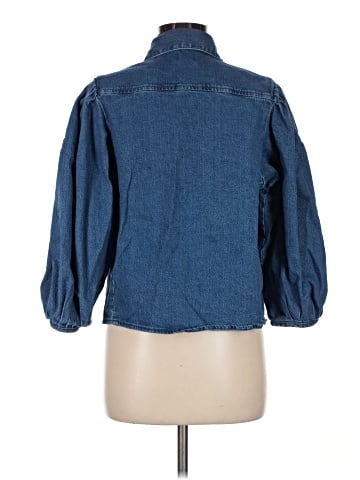 Scoop 3/4 Sleeve Button-Down Shirt (view 2)