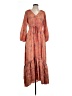 Boemo Paisley Multi Color Orange Casual Dress Size L (petite) - photo 1