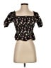 Unbranded 100% Cotton Black Short Sleeve Blouse Size S - photo 1