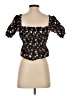Unbranded 100% Cotton Black Short Sleeve Blouse Size S - photo 2