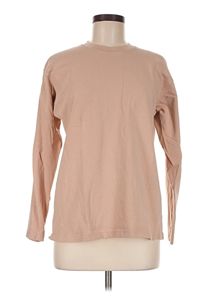 Pre-owned Unbranded Long Sleeve T-shirt In Tan