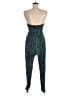Forever 21 100% Polyester Metallic Blue Jumpsuit Size M - photo 2