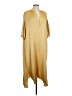 Vince. 100% Polyester Solid Yellow Tan Casual Dress Size L - photo 1