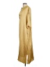 Vince. 100% Polyester Solid Yellow Tan Casual Dress Size L - photo 5