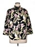 Chaps Floral Black 3/4 Sleeve Blouse Size XL - photo 1