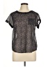Brooklyn Industries 100% Polyester Metallic Black Short Sleeve Blouse Size M - photo 1