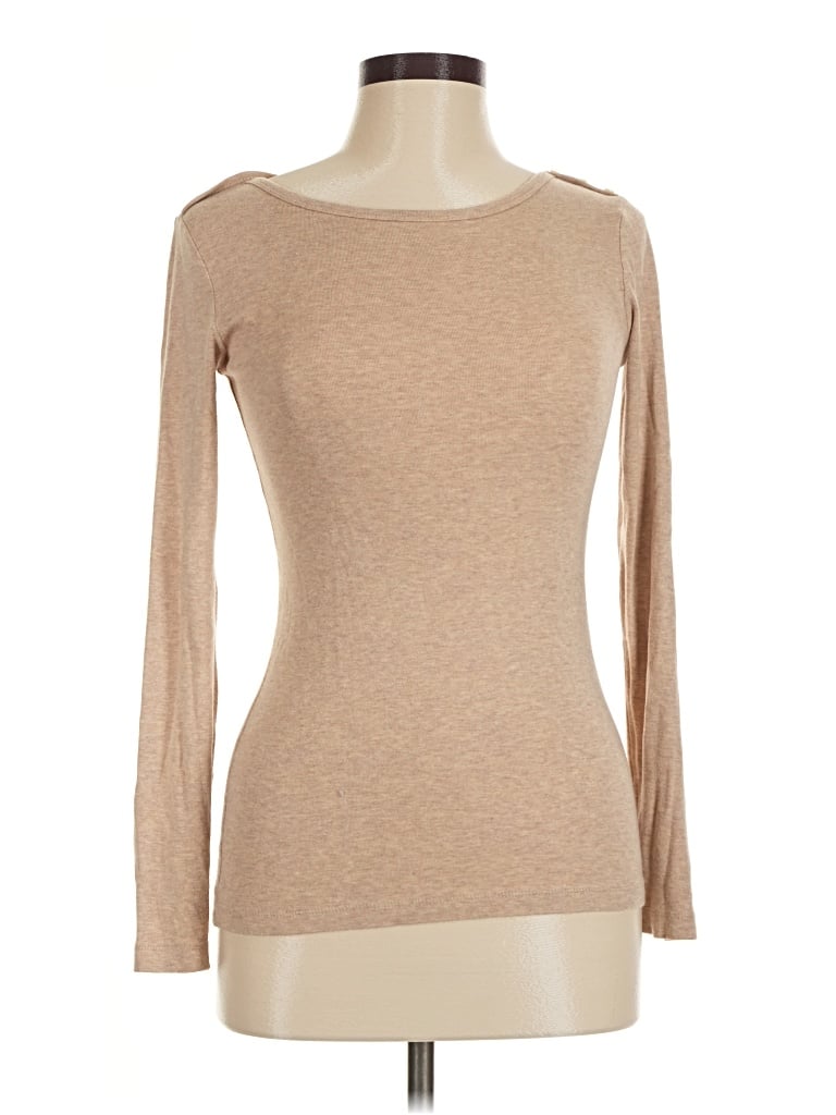 Pre-owned Gap Long Sleeve T-shirt In Tan