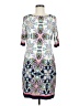 Eliza J Print Silver Casual Dress Size 8 - photo 1