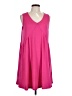 Unbranded Solid Pink Casual Dress Size L - photo 1