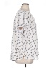 Monday Fun 100% Polyester Print Ivory Short Sleeve Blouse Size 1X - photo 4