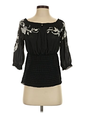White House Black Market 3/4 Sleeve Blouse (view 1)
