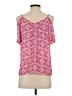 Collective Concepts Pink Short Sleeve Blouse Size S - photo 2