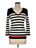 Jeanne Pierre 100% Cotton Stripes Black Pullover Sweater Size M - photo 1