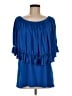 NY Collection Blue Short Sleeve Blouse Size M (estimated) - photo 1