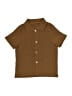 Unbranded Solid Brown Short Sleeve Button-Down Shirt Size 4T - photo 1