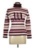 Assorted Brands Stripes Burgundy Turtleneck Sweater Size L - photo 1