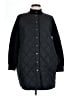 Eileen Fisher 100% Polyester Argyle Black Coat Size L (petite) - photo 1