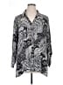 Ruby Rd. 100% Rayon Paisley Silver Long Sleeve Blouse Size 1X - photo 1