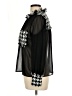 Zara 100% Polyester Houndstooth Black Long Sleeve Blouse Size M - photo 5