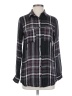 Full Tilt 100% Rayon Plaid Black Long Sleeve Button-Down Shirt Size XS - photo 1
