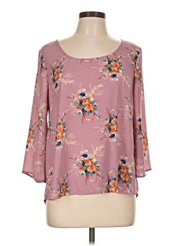 Lily White 3/4 Sleeve Blouse (view 1)
