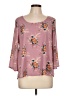 Lily White 100% Polyester Pink 3/4 Sleeve Blouse Size L - photo 1